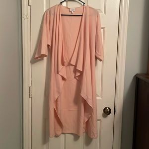 LuLaRoe Open Front Pale Pink Cardigan